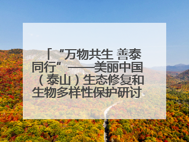 “万物共生 善泰同行”——美丽中国（泰山）生态修复和生物多样性保护研讨会成功举办