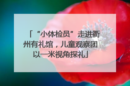 “小体检员”走进衢州有礼馆，儿童观察团以一米视角探礼