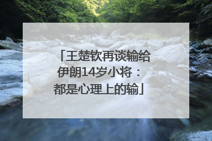 王楚钦再谈输给伊朗14岁小将：都是心理上的输