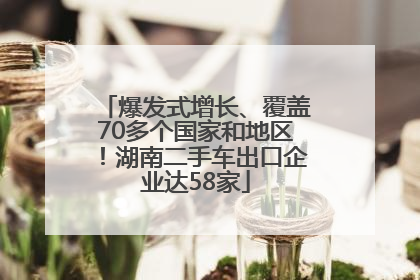 爆发式增长、覆盖70多个国家和地区！湖南二手车出口企业达58家
