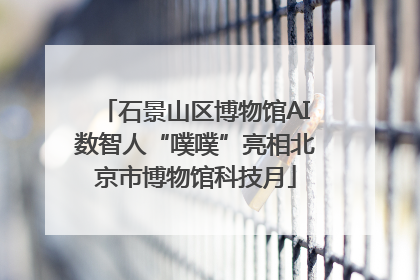 石景山区博物馆AI数智人“噗噗”亮相北京市博物馆科技月