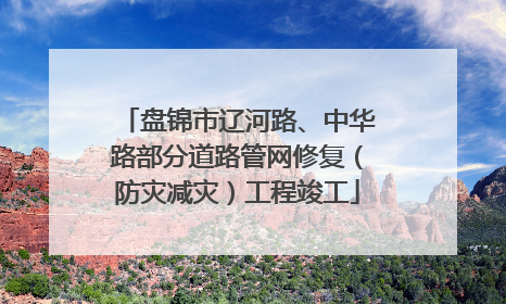 盘锦市辽河路、中华路部分道路管网修复（防灾减灾）工程竣工