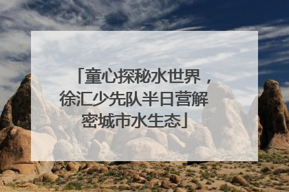 童心探秘水世界，徐汇少先队半日营解密城市水生态
