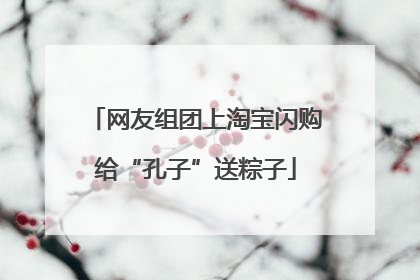 网友组团上淘宝闪购给“孔子”送粽子