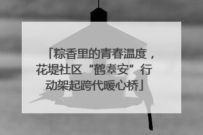 粽香里的青春温度，花堤社区“鹤耋安”行动架起跨代暖心桥