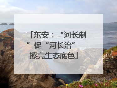 东安：“河长制”促“河长治” 擦亮生态底色