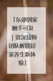 东郊到家 触手可及｜资深技师团队解锁居家养生新体验