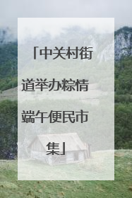 中关村街道举办粽情端午便民市集
