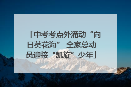 中考考点外涌动“向日葵花海” 全家总动员迎接“凯旋”少年