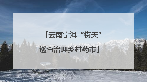 云南宁洱“街天”巡查治理乡村药市