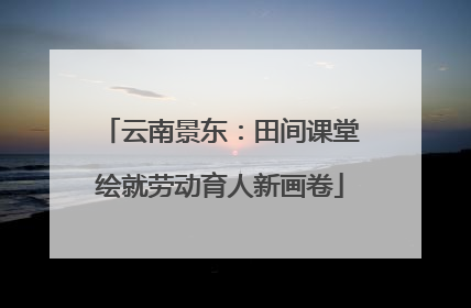 云南景东：田间课堂绘就劳动育人新画卷