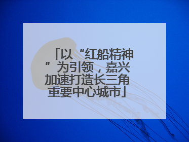 以“红船精神”为引领，嘉兴加速打造长三角重要中心城市
