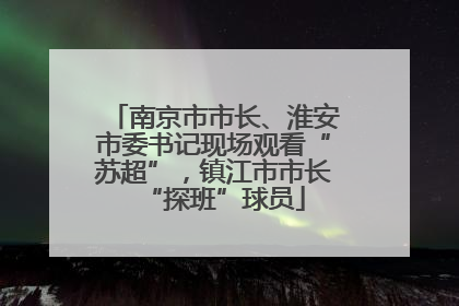 南京市市长、淮安市委书记现场观看“苏超”，镇江市市长“探班”球员