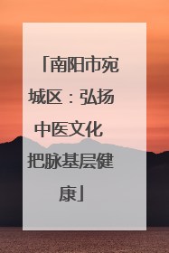 南阳市宛城区：弘扬中医文化 把脉基层健康