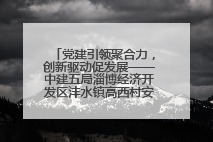 党建引领聚合力，创新驱动促发展——中建五局淄博经济开发区沣水镇高西村安置项目建设纪实