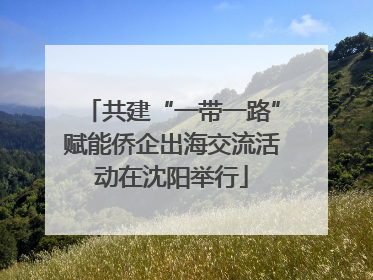 共建“一带一路”赋能侨企出海交流活动在沈阳举行