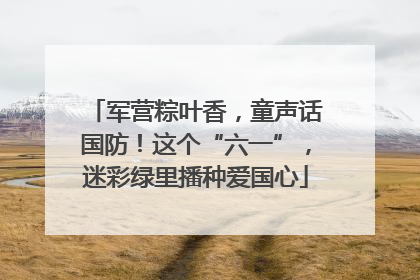 军营粽叶香，童声话国防！这个“六一”，迷彩绿里播种爱国心