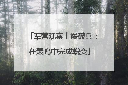 军营观察丨爆破兵：在轰鸣中完成蜕变