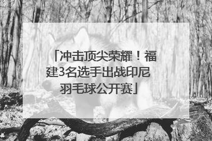 冲击顶尖荣耀！福建3名选手出战印尼羽毛球公开赛