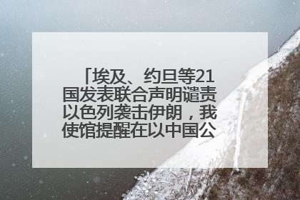 埃及、约旦等21国发表联合声明谴责以色列袭击伊朗，我使馆提醒在以中国公民尽快陆路离境