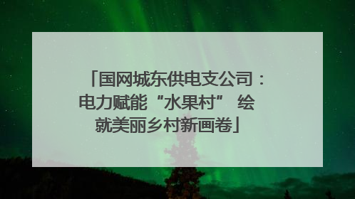 国网城东供电支公司：电力赋能“水果村” 绘就美丽乡村新画卷