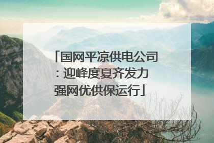 国网平凉供电公司：迎峰度夏齐发力 强网优供保运行