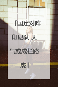 国足对阵印尼队 天气或成拦路虎