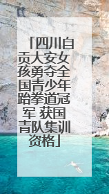 四川自贡大安女孩勇夺全国青少年跆拳道冠军 获国青队集训资格