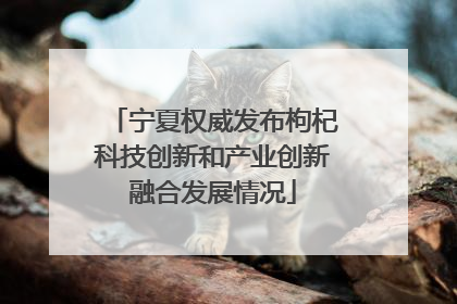 宁夏权威发布枸杞科技创新和产业创新融合发展情况