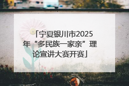 宁夏银川市2025年“多民族一家亲”理论宣讲大赛开赛