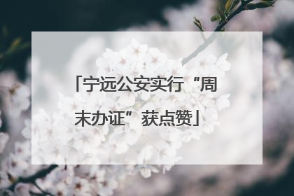 宁远公安实行“周末办证”获点赞