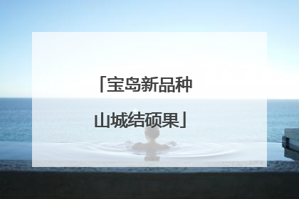 宝岛新品种 山城结硕果