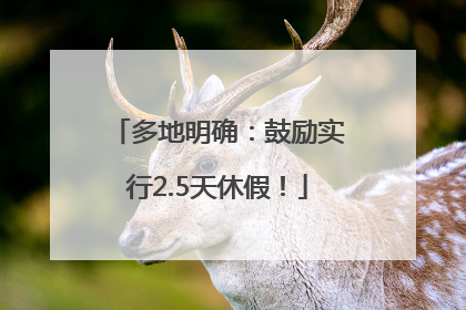多地明确：鼓励实行2.5天休假！