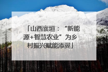 山西襄垣：“新能源+智慧农业”为乡村振兴赋能添翼