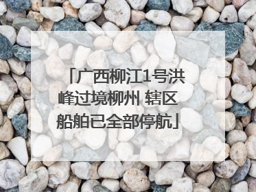 广西柳江1号洪峰过境柳州 辖区船舶已全部停航