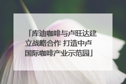 库迪咖啡与卢旺达建立战略合作 打造中卢国际咖啡产业示范园