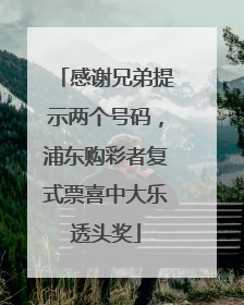 感谢兄弟提示两个号码，浦东购彩者复式票喜中大乐透头奖