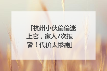 杭州小伙偷偷迷上它，家人7次报警！代价太惨痛
