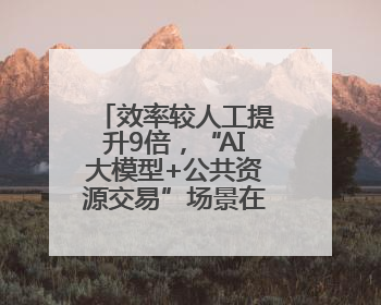 效率较人工提升9倍，“AI大模型+公共资源交易”场景在启东落地