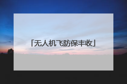 无人机飞防保丰收