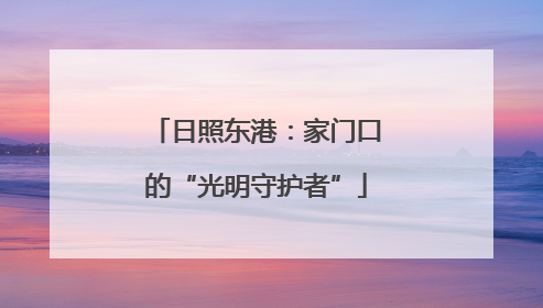 日照东港：家门口的“光明守护者”