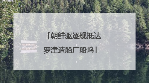 朝鲜驱逐舰抵达罗津造船厂船坞