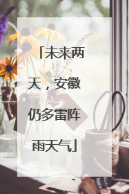 未来两天，安徽仍多雷阵雨天气