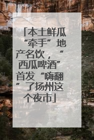 本土鲜瓜“牵手”地产名饮，“西瓜啤酒”首发“嗨翻”了扬州这个夜市