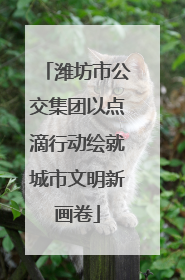 潍坊市公交集团以点滴行动绘就城市文明新画卷