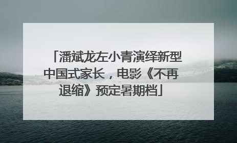 潘斌龙左小青演绎新型中国式家长，电影《不再退缩》预定暑期档