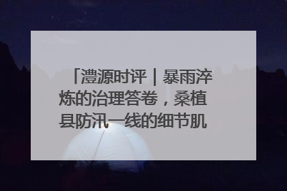 澧源时评｜暴雨淬炼的治理答卷，桑植县防汛一线的细节肌理与体系力量
