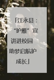 江永县：“护雁”宣讲进校园 助梦启航护成长