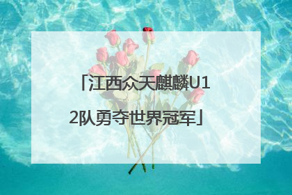 江西众天麒麟U12队勇夺世界冠军