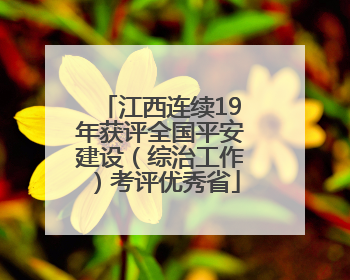 江西连续19年获评全国平安建设（综治工作）考评优秀省